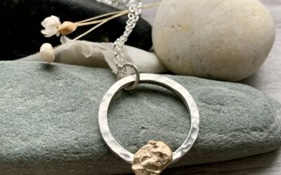 Mixed Metals Circle Pendant
