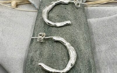 Medium Silver Hoop Earrings
