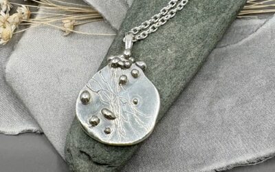 Handmade Textured Silver Pendant