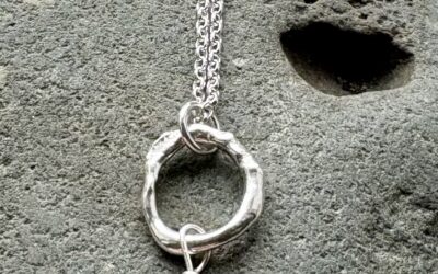 Organic Circle Birthstone Necklace