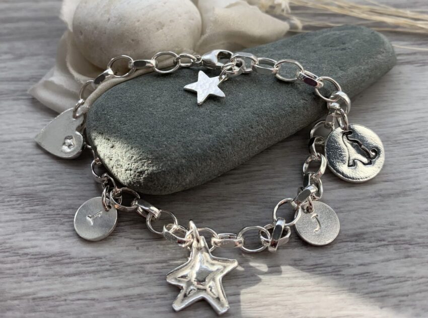 bespoke 2Wish silver charm bracelet